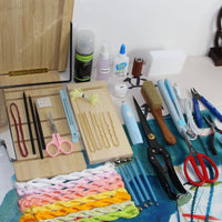 Intangible Cultural Heritage Velvet Flower DIY Kit with Flocking Stand - Beginner-Friendly Silk Thread Set