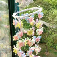 DIY Butterfly Wind Chime Chenille Stem Flower Bouquet Kit - Educational Craft Toy for Kids, Artistic Decoration