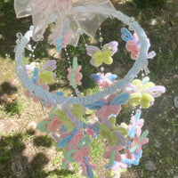 DIY Butterfly Wind Chime Chenille Stem Flower Bouquet Kit - Educational Craft Toy for Kids, Artistic Decoration