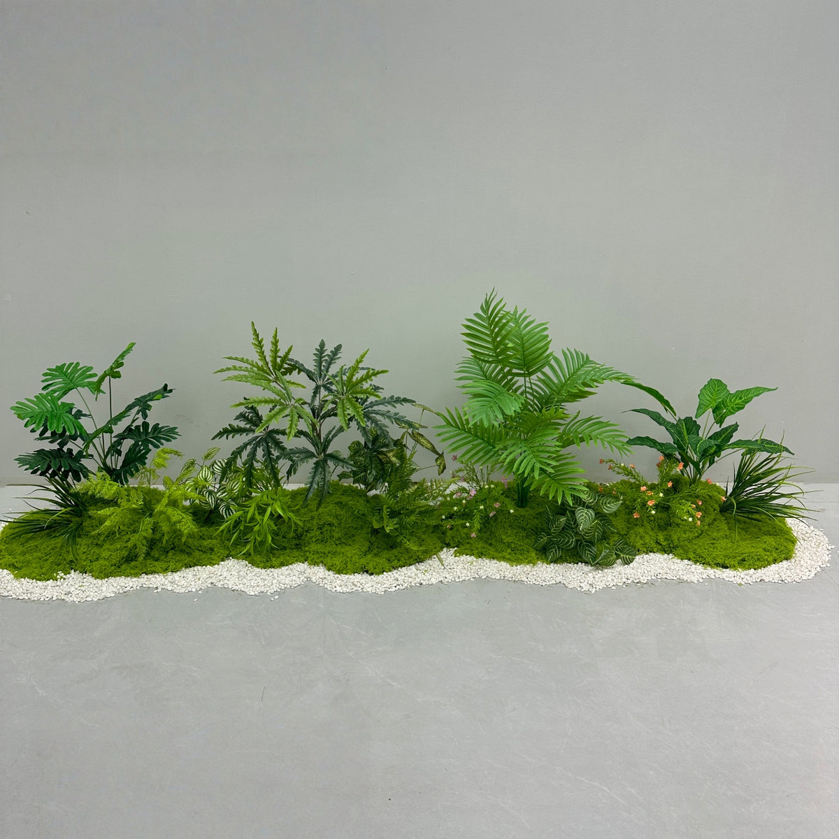 Artificial Moss Micro Landscape for Indoor Display, Staircase, and Entryway Decor