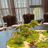 Luxury Hotel Dining Table Centerpiece Micro Landscape Bonsai Decoration Chinese Style
