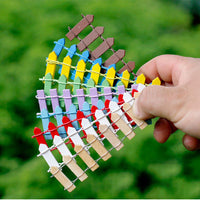 Moss Micro Landscape Succulent Bonsai DIY Decoration Wooden Fence Long Fence Small Picket Fence Landscaping Accessories