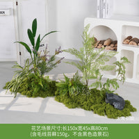 Artificial Moss Micro Landscape Set for Indoor Decor, Window Display, and Green Plant Arrangement