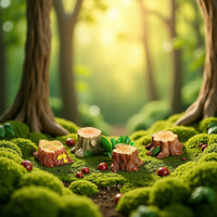 Mini Tree Stump Resin Ornaments for Moss Micro Landscape DIY Decoration