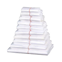 Disposable Plastic Shopping Bags with Handles - Clear Vest Style for Food, Groceries, and Retail Packaging