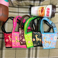 Reusable Neoprene Coffee Cup Sleeve with Handle, Portable Insulated Drink Carrier for Iced Coffee, Milk Tea, Hot Beverages