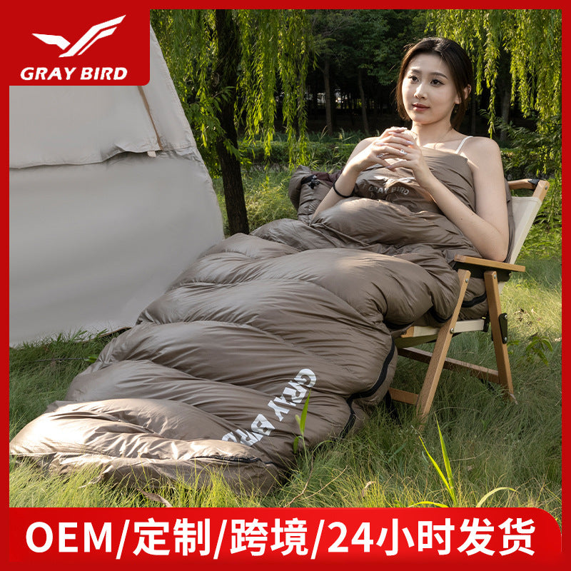 Wholesale Camping Down Sleeping Bag Outdoor Adult Winter Ultralight Cold-Proof Envelope Down Sleeping Bag