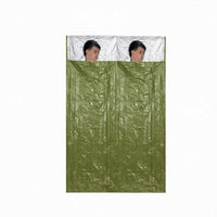 Double Sleeping Bag for Outdoor Camping, Portable Envelope Style Emergency Blanket for Hiking, Multifunctional Thermal Bivy Sack