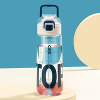 Cille Portable Water Bottle for Students, Large Capacity Tritan Sports Kettle, Plastic Cup for Men, Women, and Children