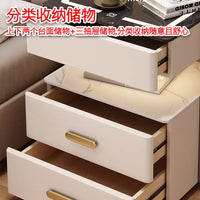 Smart Bedside Table Modern Luxury Multifunctional Wireless Charging Solid Wood Nightstand with Storage for Bedroom