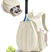 Cross-border Hot-Selling Tennis and Badminton Racket Sports Backpack with Independent Shoe Compartment and Quilted Design