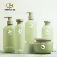 HDPE Lotion Bottle with Flip Cap for Body Lotion, Essential Oil, Hair Mask, and Scrub - Green/Grey