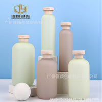 HDPE Lotion Bottle with Flip Cap for Body Lotion, Essential Oil, Hair Mask, and Scrub - Green/Grey