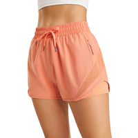 Women's High Waist Athletic Shorts with Liner - Quick Dry, Breathable, Anti-Chafe Yoga & Fitness Shorts