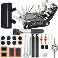 Multi-functional Bicycle Repair Tool Kit Mountain Bike Tire Repair Pump Wrench Combination Tool Set