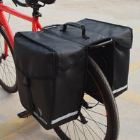 Bicycle Waterproof Rear Seat Bag 34L Large Capacity Pannier Mountain Bike Travel Storage Bag Cycling Rear Rack Bag