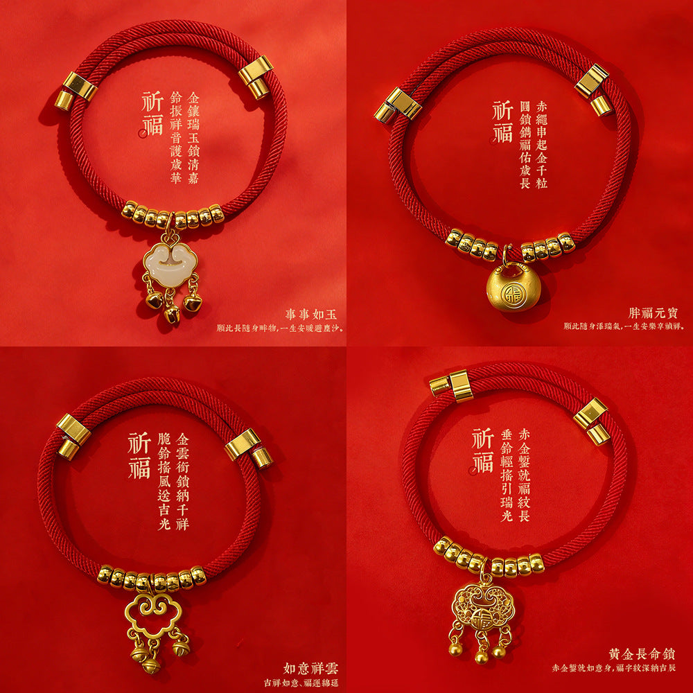 Pet New Year Cat Collar with Longevity Lock, Auspicious Dragon Year Scarf, Adjustable Necklace for Cats and Small Dogs