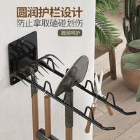 Multi-functional Wall-Mounted Storage Rack for Garden Tools and Household Cleaning Supplies