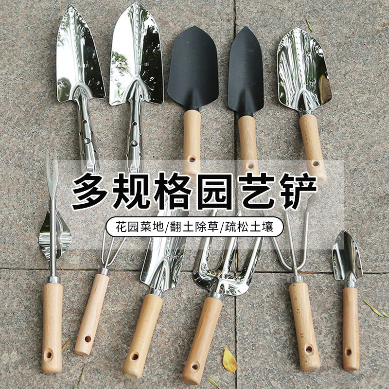 11-Piece Stainless Steel Gardening Tool Set for Outdoor Planting and Potting, Includes Hoe, Trowel, and Rake
