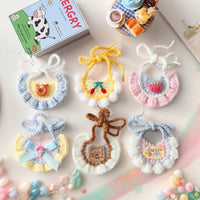 Doll Saliva Towel Clothes for 10-25cm Cotton Dolls, Self-Mocking Bear West Highland Terrier Plush Accessories