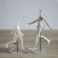 Adjustable Transparent Acrylic Stainless Steel Stand for 1/12 BJD OB11 GSC Doll Figures