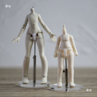 Adjustable Transparent Acrylic Stainless Steel Stand for 1/12 BJD OB11 GSC Doll Figures
