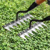 Multifunctional Manganese Steel Rake for Weeding and Soil Loosening, Detachable Five-Tooth Hoe for Agricultural Use