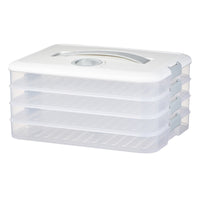 Multi-layer Dumpling Storage Box with Timer for Refrigerator Freezer, Household Kitchen Wonton Fresh-keeping Container