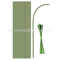 Plant Support Stakes for Garden Potted Plants, Green Single Stem Plant Rods, Iron Wire Plant Cages