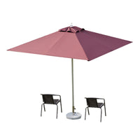 Outdoor Sunshade Umbrella with Marble Base for Patio, Beach, and Commercial Use - UV Protection