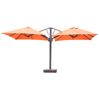 Outdoor Patio Umbrella Double-Headed Roman Umbrella for Commercial and Garden Use, Large Sunshade