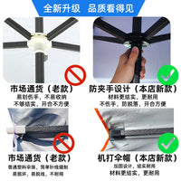 Outdoor Sunshade Umbrella Large Commercial Square Umbrella for Stalls Advertising Patio Sun Umbrella with Base