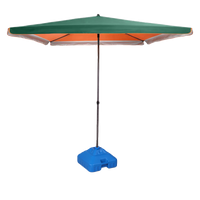 Outdoor Sunshade Umbrella Large Commercial Square Umbrella for Stalls Advertising Patio Sun Umbrella with Base