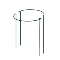 Plant Support Stakes for Potted Flowers and Greenery, Half-Round Coated Iron Garden Trellis for Orchids and Climbing Plants