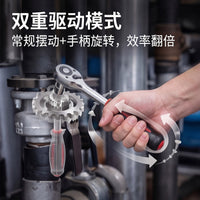 JTC Automotive Repair Tool Rotating Handle Ratchet Wrench for Tight Spaces, Quick Release Labor-Saving Wrench