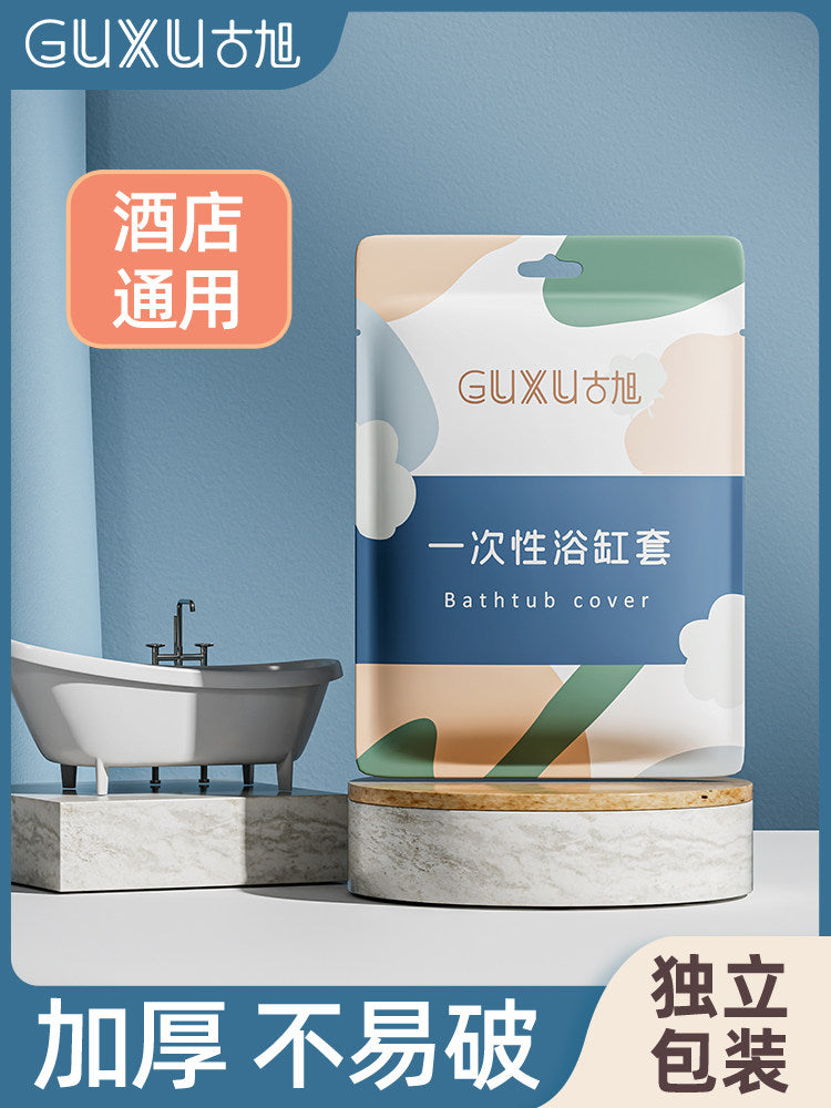 Thickened Extra Large Disposable Bathtub Liner for Hotels and Travel, Plastic Bath Tub Cover Film