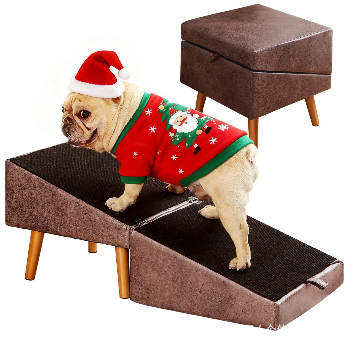 Indoor Wooden Pet Ramp for Dogs, Sofa Split Ladder, Dog Stairs and Footstool