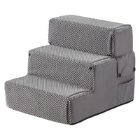 Washable Sponge Pet Ramp Portable Non-Slip Multi-Layer Steps Foldable into Sofa Bed for Cats and Dogs