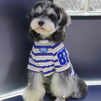 Wholesale Stylish Pet Dog Cat American Striped T-Shirt Spring Summer Thin Section for Small Dogs Schnauzer Teddy