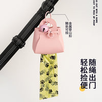 Portable Cartoon Dog Treat Pouch with Hook for Training and Outdoor Activities, Zippered Snack Bag