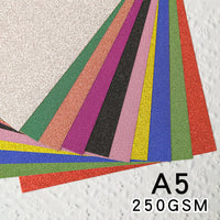 A5 Glitter Cardstock for DIY Kids' Paper Cutting and Origami, Kindergarten Craft Supplies, 250gsm Frosted Shimmer Hard Card Paper