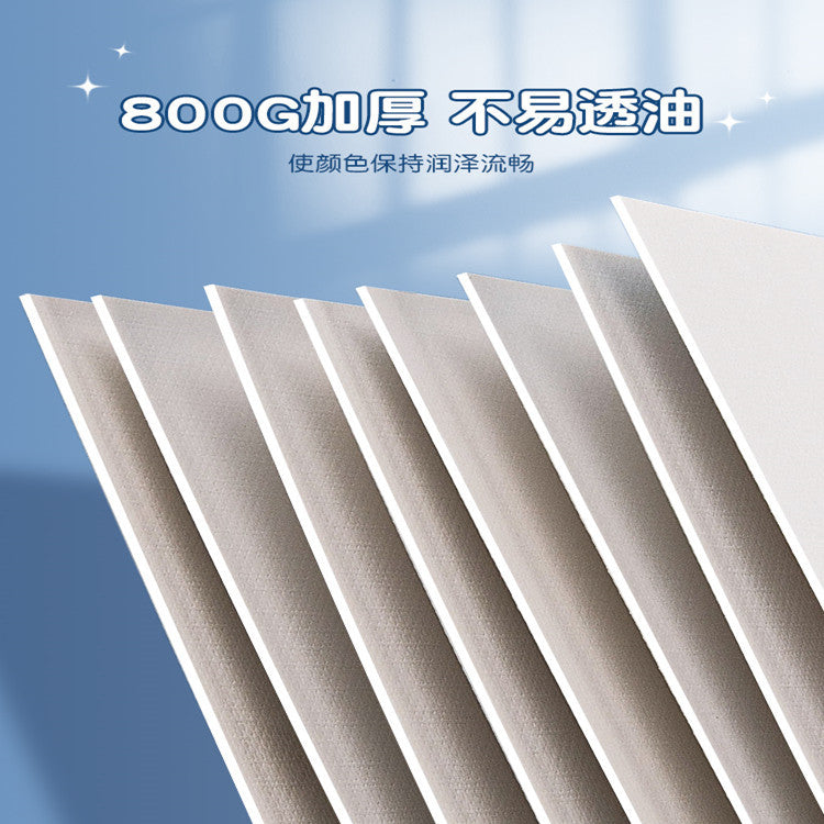 Textured Oil Painting White Practice Cardboard Art Paper for Acrylic Painting 800g Thickened Student Art Paper