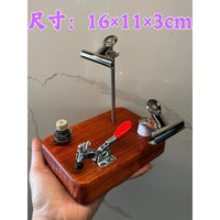 Handmade Braiding Rope Fixator Mini Wooden Weaving Loom Braiding Workbench Portable Rope Making Holder
