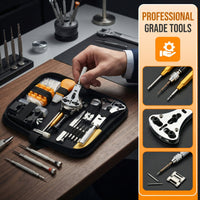Watch Repair Tool Kit 155-Piece Set for Disassembly and Battery Replacement