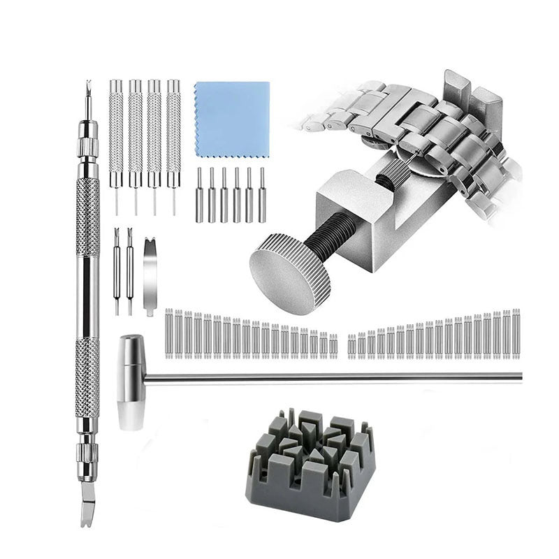 Watch Repair Tool Kit, Multi-functional Adjustable Wristwatch Band Link Removal and Repair Set
