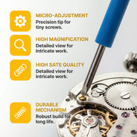 Watch Back Case Opener Battery Replacement Tool Kit with Pry Knives and Repair Base