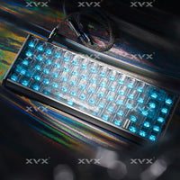 XVX Ice Carbon Texture Backlit Side-Engraved PBT Keycaps for Mechanical Keyboards