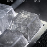 XVX Ice Carbon Texture Backlit Side-Engraved PBT Keycaps for Mechanical Keyboards