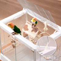 Dayang B6047SS Large Panoramic Glass Bird Cage High Transparency Home Parrot Cage for Budgies and Peonies