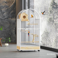 Panoramic Splash-Proof Bird Cage Parrot Cage Space Arch Luxury Bird Villa Large Indoor Bird Cage DIY Bird Nest